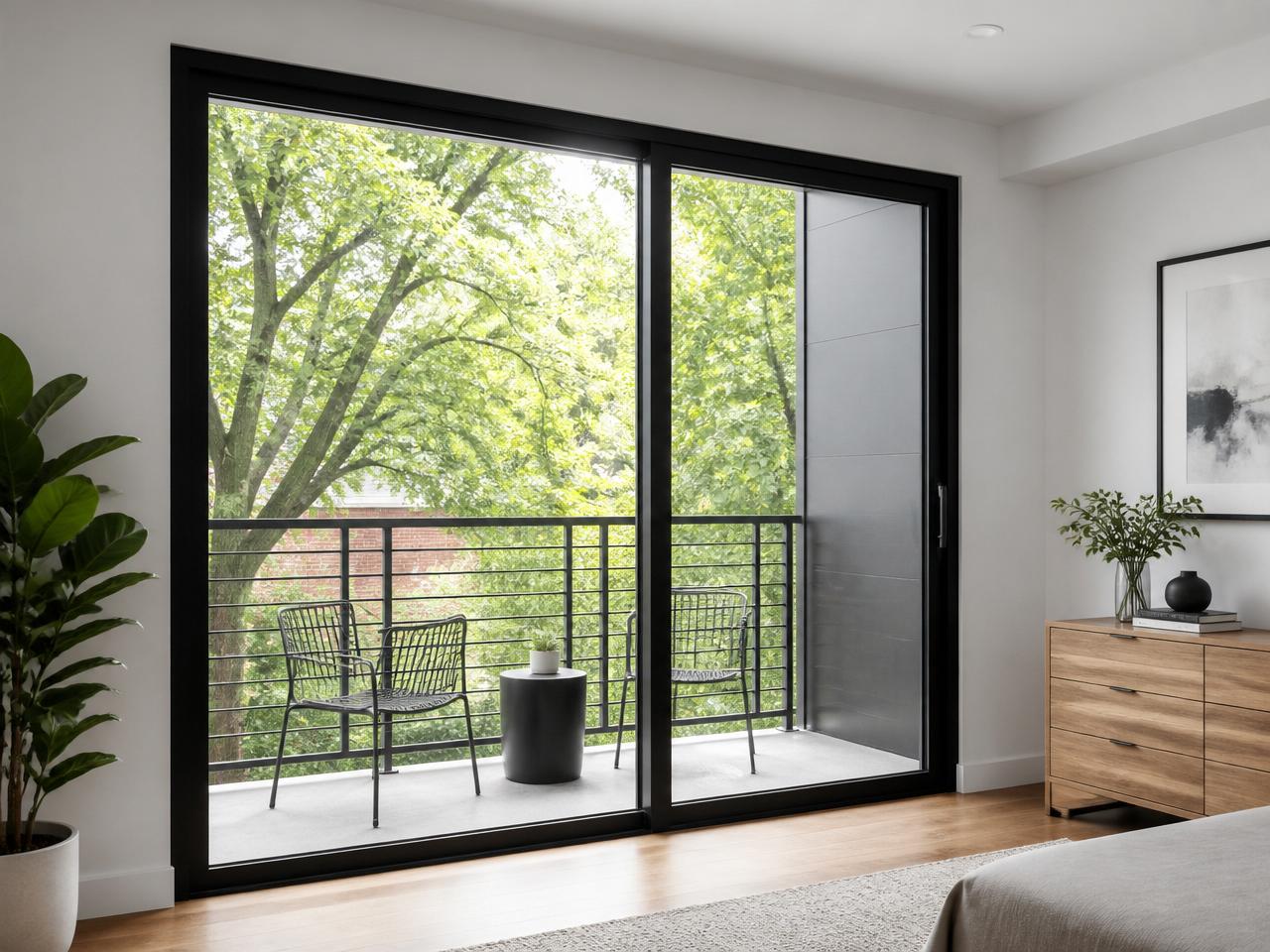 Ventana de aluminio con cristal Climalit instalada en vivienda de Catalunya